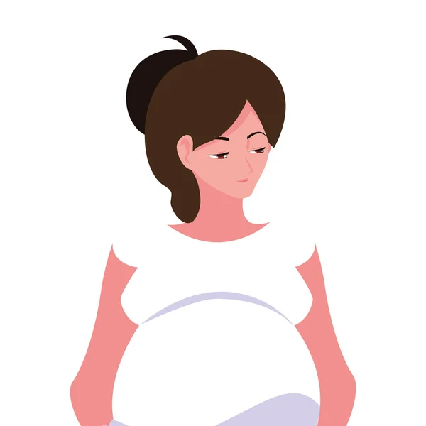 Isolated pregnant woman design icon — Stock Vector