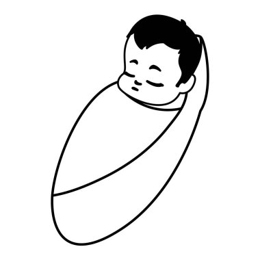 İzole yenidoğan bebek vektör tasarımı