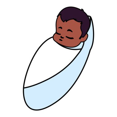 İzole yenidoğan bebek vektör tasarımı