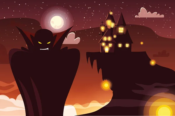 Halloween vampiro vetor design ícone —  Vetores de Stock