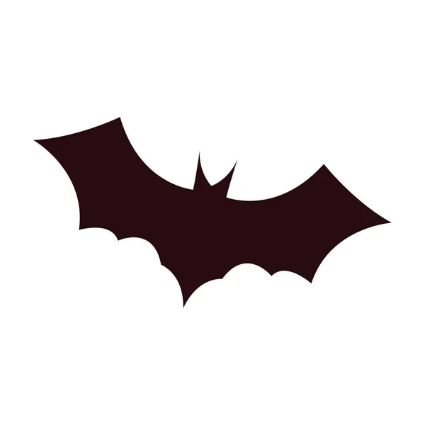 Halloween negro murciélago icono de diseño — Vector de stock