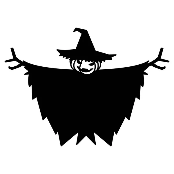Halloween scarecrown ícone de design vetorial — Vetor de Stock
