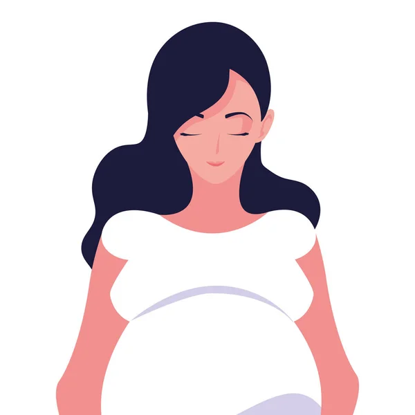Isolated pregnant woman design icon — Stock Vector