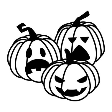 Halloween kabakkarikatürler vektör tasarım simgesi