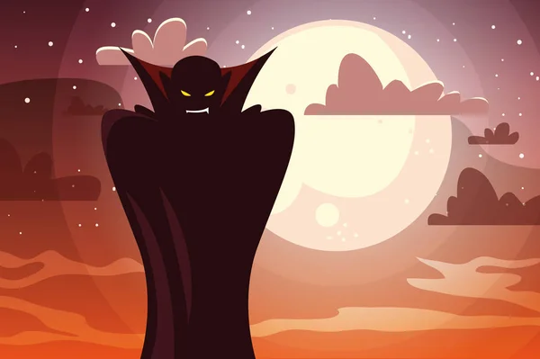 Halloween vampier vector ontwerp pictogram — Stockvector