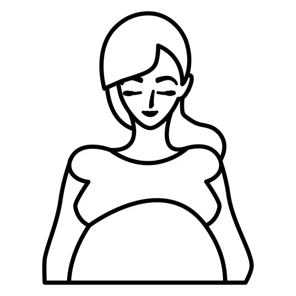 Isolé icône de conception femme enceinte — Image vectorielle