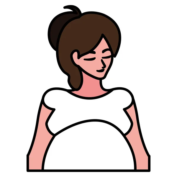 Изолированная беременная женщина — стоковый вектор