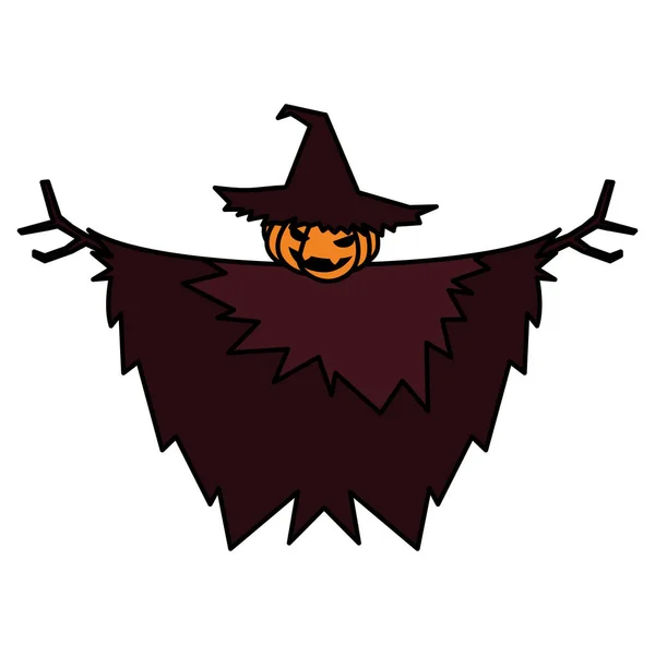 Halloween scarecrown icono de diseño de vectores — Archivo Imágenes Vectoriales