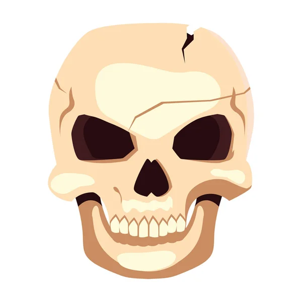 Иконка вектора черепа на Хэллоуин — стоковый вектор