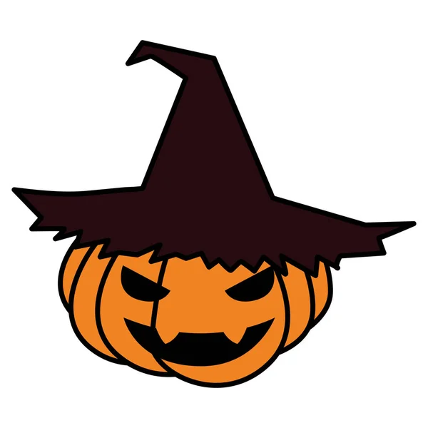 Halloween calabaza icono de diseño de vectores de dibujos animados — Vector de stock