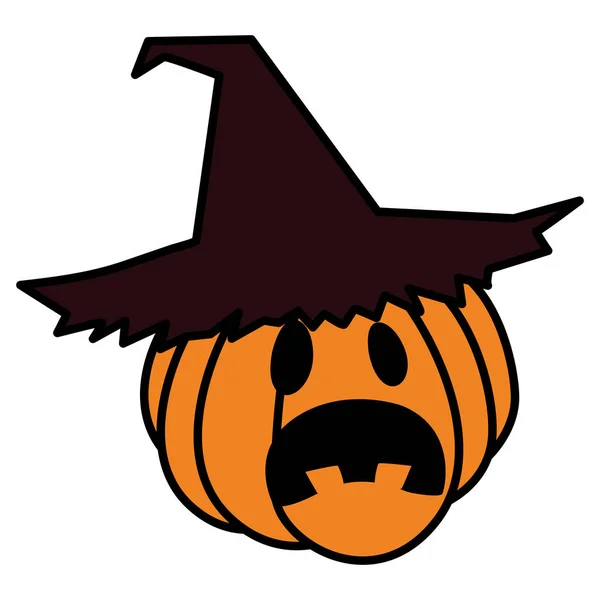 Halloween Kürbis Cartoon Vektor Design-Ikone — Stockvektor