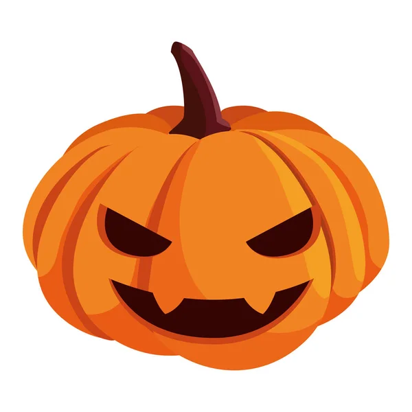 Halloween Kürbis Cartoon Vektor Design-Ikone — Stockvektor
