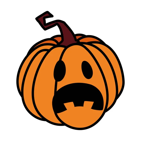 Halloween pumpkin cartoon vector design icon — Stock Vector
