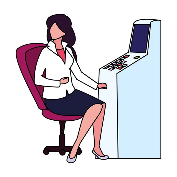 Femme isolée médecin vecteur conception — Image vectorielle