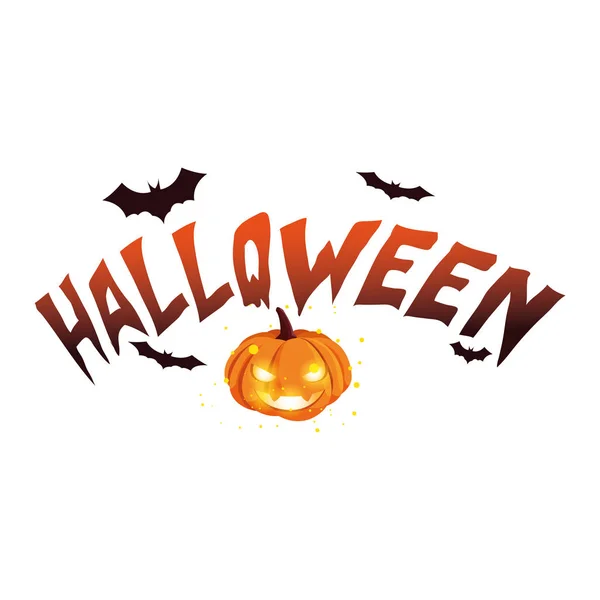 Halloween pompoen cartoon vector ontwerp pictogram — Stockvector