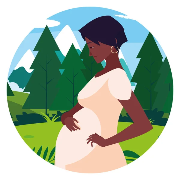 Ícone de design de mulher grávida isolada —  Vetores de Stock