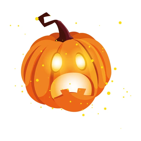 Halloween tök rajzfilm vektortervező ikon — Stock Vector