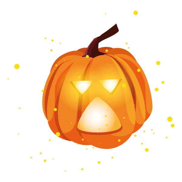 Halloween calabaza icono de diseño de vectores de dibujos animados — Vector de stock