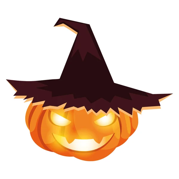 Halloween calabaza icono de diseño de vectores de dibujos animados — Vector de stock
