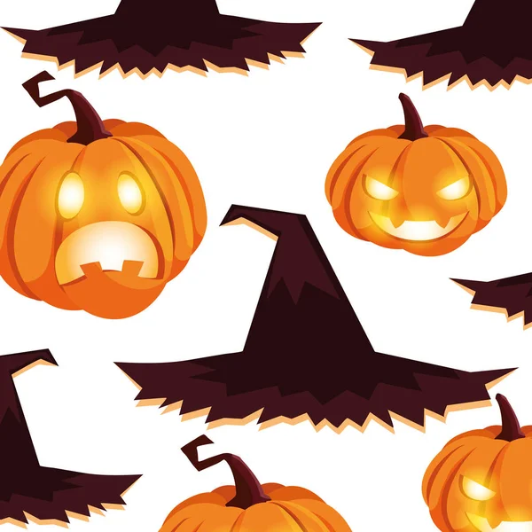 Halloween pompoenen cartoons vector ontwerp pictogram — Stockvector