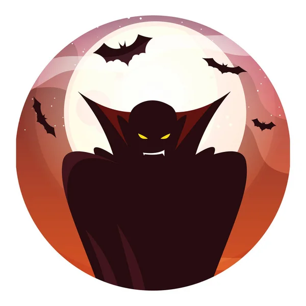 Cadılar Bayramı vampir vektör tasarım simgesi — Stok Vektör