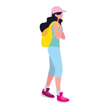 İzole edilmiş kadın vektör tasarımı