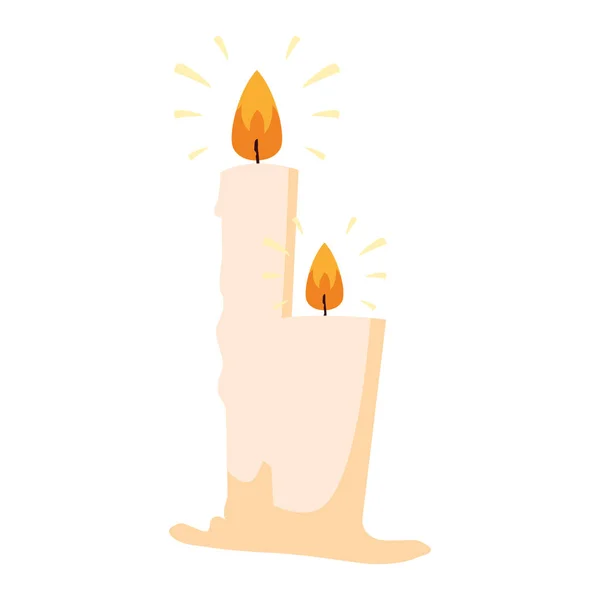 Halloween candles vector design icon — Stock Vector