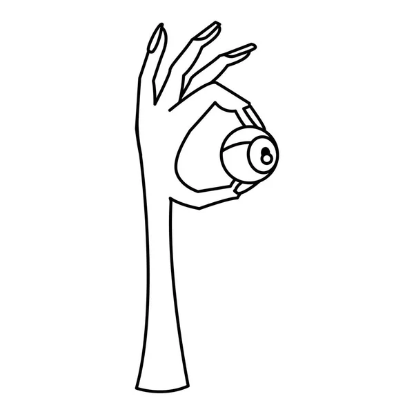 Halloween zombi mano vector icono de diseño — Archivo Imágenes Vectoriales