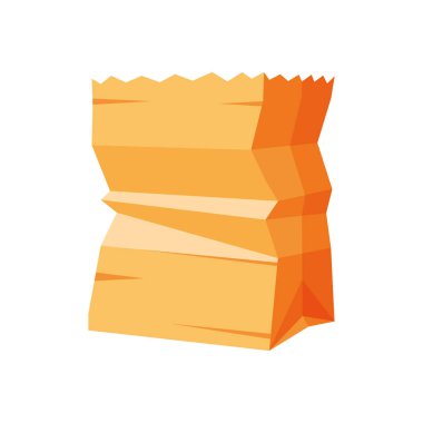 İzole edilmiş kağıt çanta vektör tasarımı