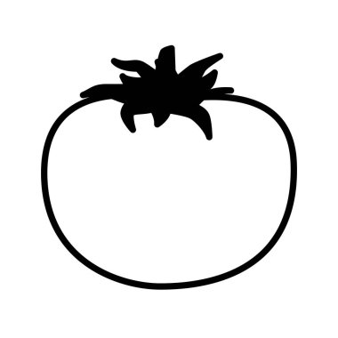 İzole edilmiş domates ikonu vektör tasarımı