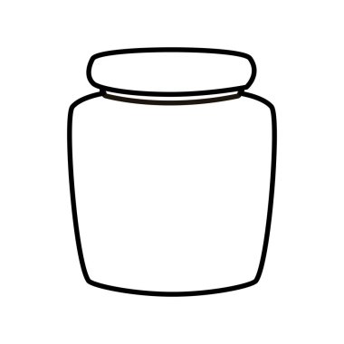 İzole mutfak kavanozu vektör tasarımı