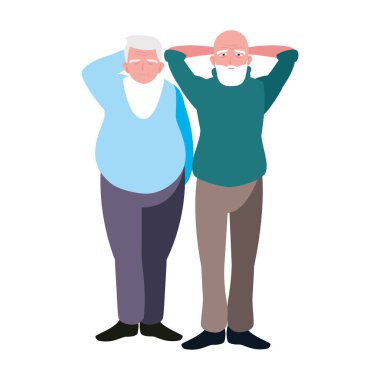 Büyükbabanın karikatür vektör tasarım simgesi