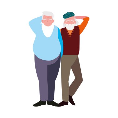 Büyükbabanın karikatür vektör tasarım simgesi