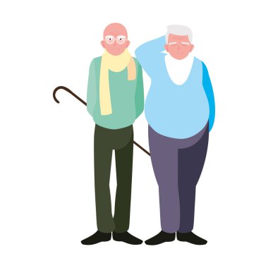 Büyükbabanın karikatür vektör tasarım simgesi