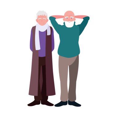 Büyükbabanın karikatür vektör tasarım simgesi