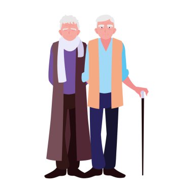 Büyükbabanın karikatür vektör tasarım simgesi