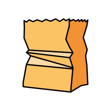 İzole edilmiş kağıt çanta vektör tasarımı