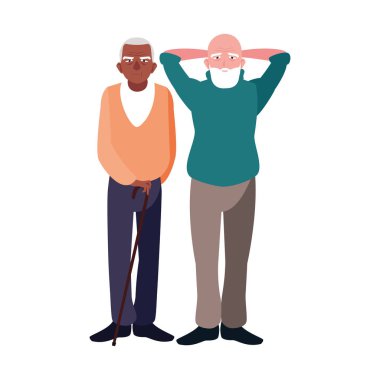 Büyükbabanın karikatür vektör tasarım simgesi