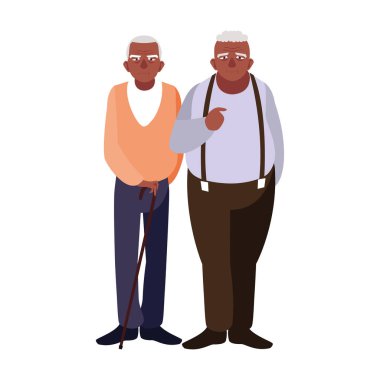 Büyükbabanın karikatür vektör tasarım simgesi