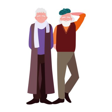 Büyükbabanın karikatür vektör tasarım simgesi