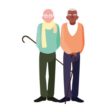 Büyükbabanın karikatür vektör tasarım simgesi