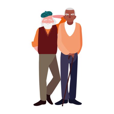 Büyükbabanın karikatür vektör tasarım simgesi