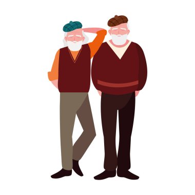 Büyükbabanın karikatür vektör tasarım simgesi