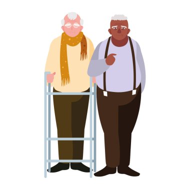 Büyükbabanın karikatür vektör tasarım simgesi