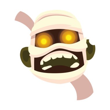 Cadılar Bayramı mumya vektör tasarımı simgesi