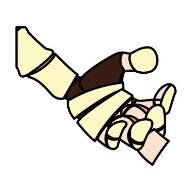 Cadılar Bayramı mumya el vektör tasarımı simgesi