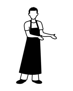 İzole satıcı adam vektör tasarımı