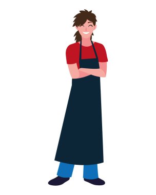 İzole satıcı adam vektör tasarımı