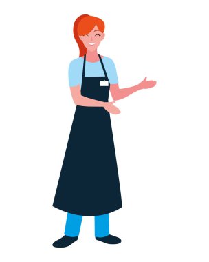 İzole satıcı kadın vektör tasarımı