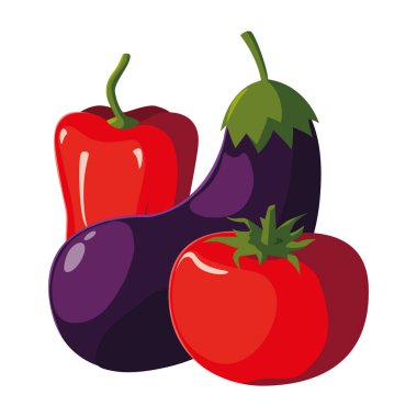 İzole sebzeler vektör tasarımı